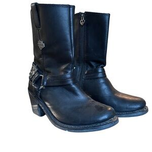 Harley-Davidson Black Moto Boots